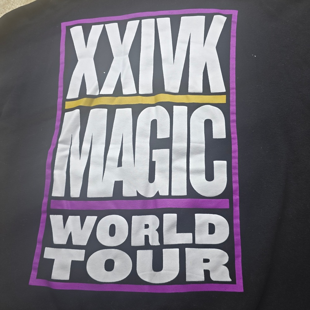 XXIVK‎ Magic World Tour Graphic Sweatshirt Black Men's Size L - Picture 7 of 11